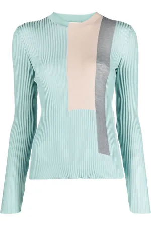 Fendi Ribstrikket top med colourblocking