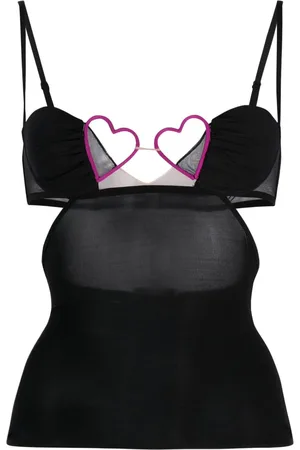 Nensi Dojaka Top med bustier-hals og hjertedetalje