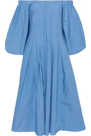 REJINA PYO Kjole med pufærmer og off-shoulder-snit