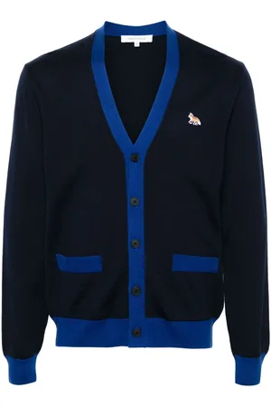 Maison Kitsuné Uldcardigan med Baby Fox-mærke