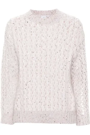 ELEVENTY Sweater med pailletudsmykning