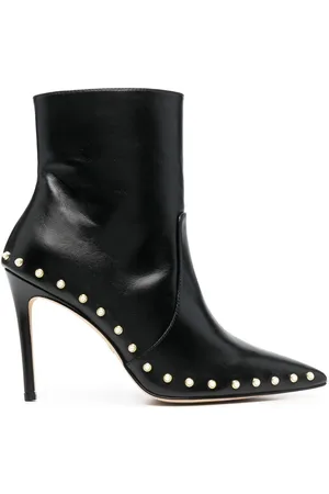 Stuart Weitzman 110mm støvler med perledetalje og læder