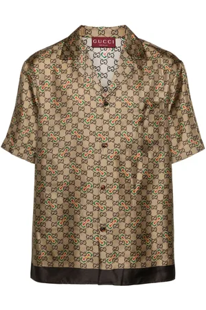 Gucci GG-Horsebit silkeskjorte