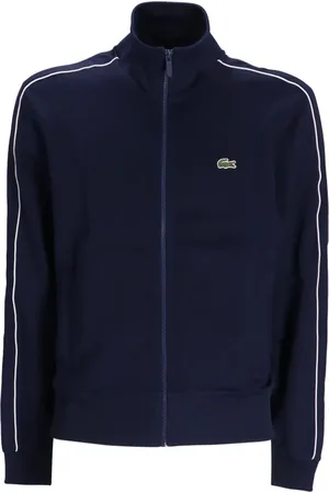 Lacoste Sweatshirt med logoapplikation og sidestribe