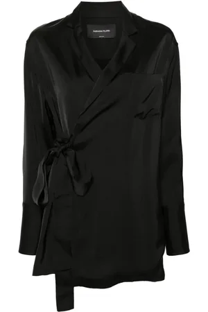 Fabiana Filippi Satin-blazer med åben front