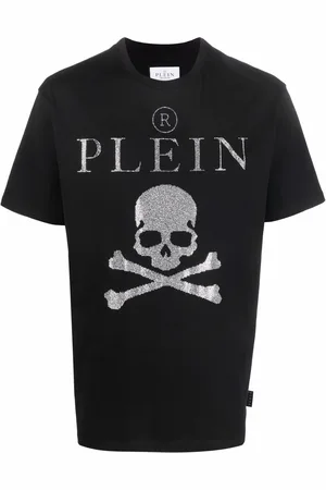 Philipp Plein T-shirt med krystaludsmykning