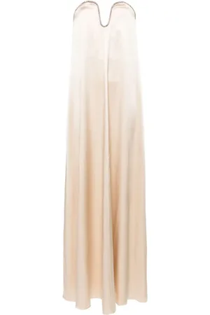 Roland Mouret Lang satin-kjole med rhinsten