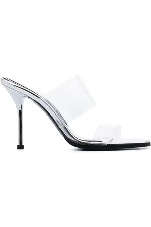 Alexander McQueen 105mm mules i gennemsigtigt læder