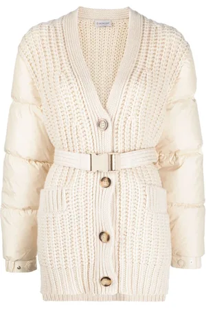 Moncler Cardigan med V-hals og bælte