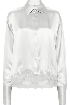 ERMANNO SCERVINO Skjorte med blondedetalje