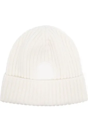 Moncler Ribstrikket hue med logomærke