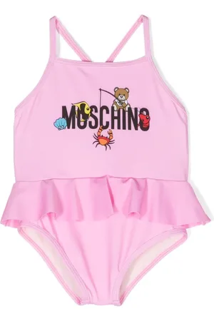 Moschino Badedragt med nederdelsdetalje og bamsetryk