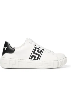 VERSACE Sneakers i læder med Greca-broderi