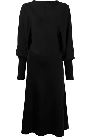 Victoria Beckham Midi kjole med pufærmer