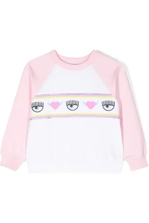 Chiara Ferragni Sweatshirt med Eyelike-tryk og raglanærmer