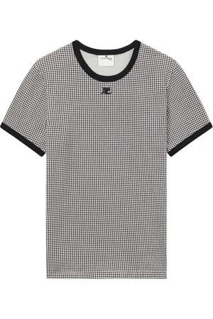 Courrèges Houndstooth-mønstret skjorte