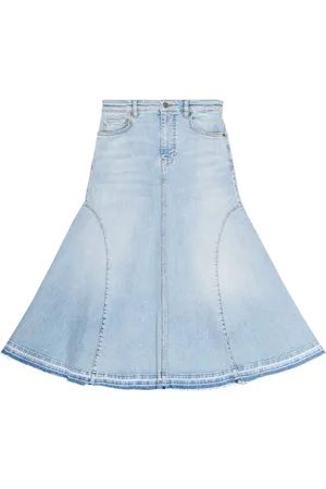 Ganni Denimnederdel med A-snit