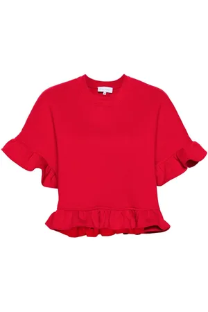 Ioana Ciolacu Peony jersey-top med flæser