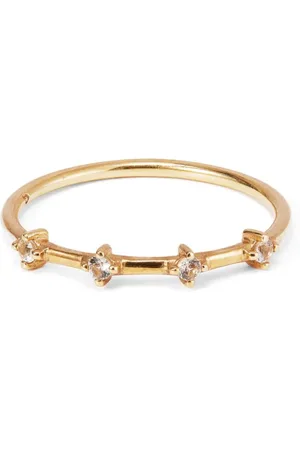 Otiumberg Bamboo-ring med fire sten i 9 karat guld