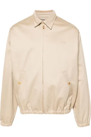 Drôle de Monsieur Logo-broderede skjortejakke i gabardine