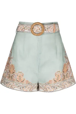ZIMMERMANN Devi shorts i hør