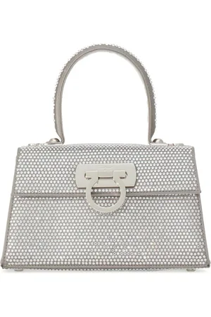 Salvatore Ferragamo Tote med krystaludsmykket håndtag
