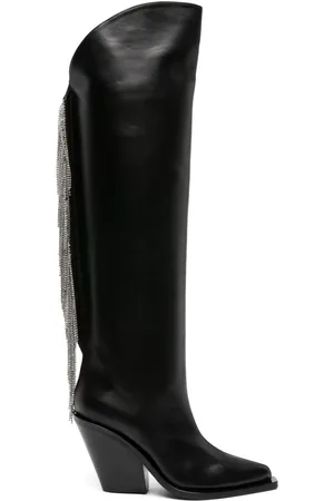 LE SILLA Jewel 100mm cowboystøvler med krystal-frynse