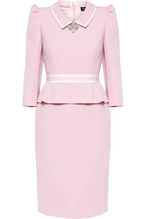 Jenny Packham Mellemlang Honeybee kjole med peplum-talje