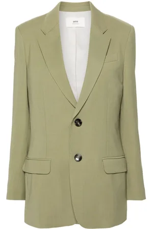 Ami Tekstureret enkeltradet blazer