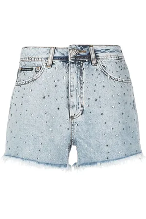 Philipp Plein Korte shorts med krystaludsmykning