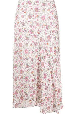 Isabel Marant Asymmetrisk Lisanne nederdel med blomstertryk