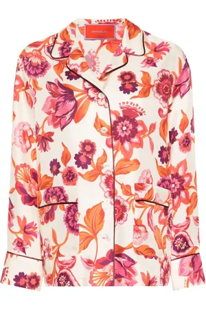 La DoubleJ Pyjamasskjorte med blomstertryk