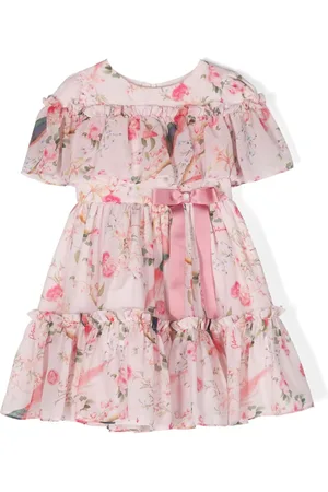 PATACHOU Flæsekjole i chiffon med blomstret mønster
