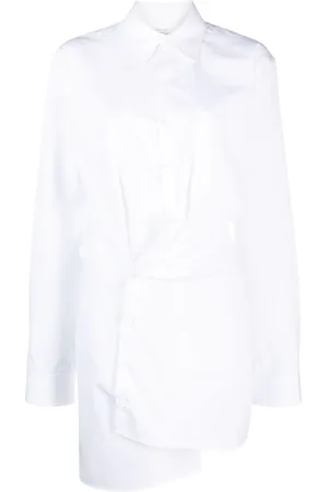 OFF-WHITE Asymmetrisk skjortekjole