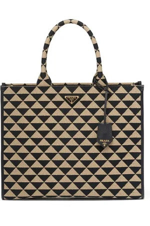 Prada Tote med trekantet mønster