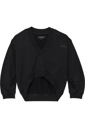 Purple Brand Cropped sweatshirt med asymmetrisk kant