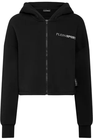 Philipp Plein Hættetrøje med lynlås og ridsetryk
