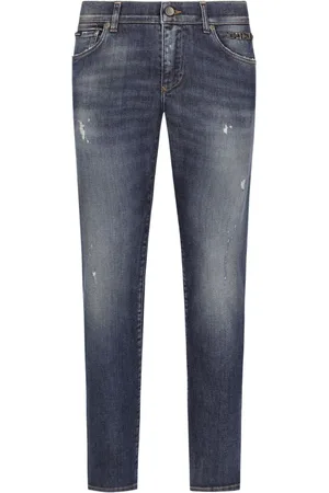 Dolce & Gabbana Skinny-jeans med slitageeffekt