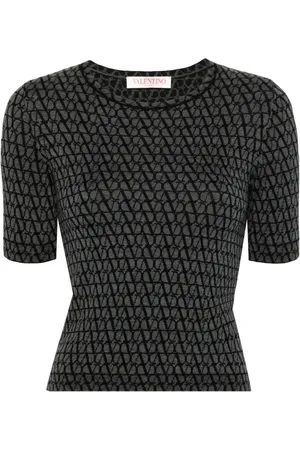 VALENTINO GARAVANI Strikket Toile Iconographe top