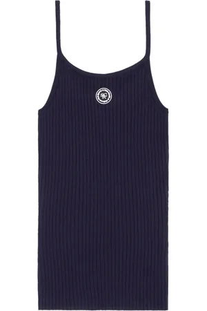 Sporty & Rich Ribbet tanktop med logomærke