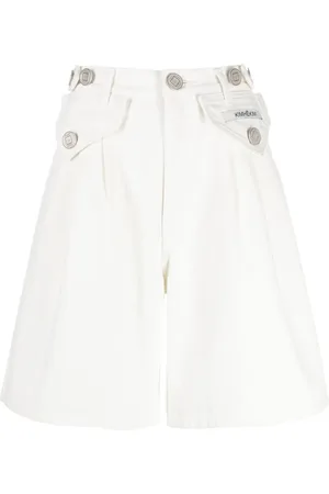 KIMHEKIM Højtaljede shorts i denim med logomærke