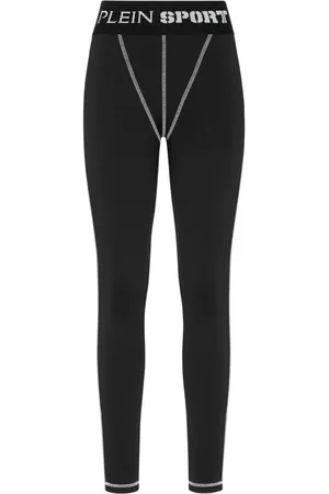 Philipp Plein Performance-leggings med logo i taljen