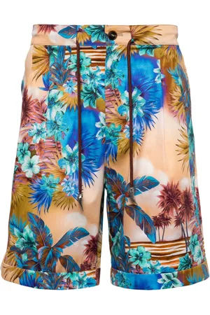 Roberto Cavalli Chinoshorts med blomstertryk