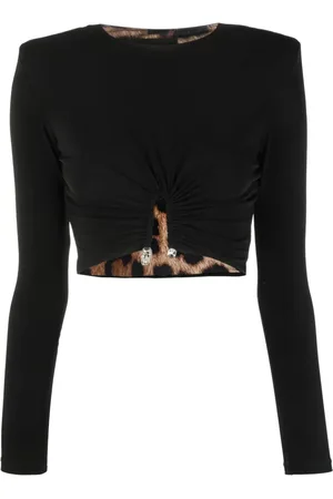 Philipp Plein Cropped top med rynkedetalje