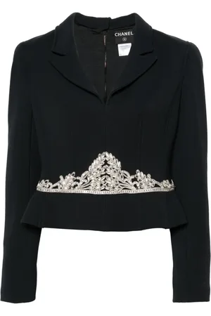 CHANEL Uldblazer med skulderpuder fra 2002