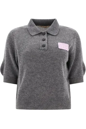 Marni Sweater i kashmir med logoapplikation