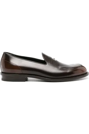 Fendi FF-prægede loafers i lakeret læder