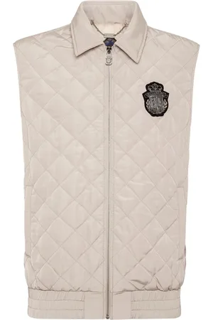 BILLIONAIRE Quiltet vest med logo-applikation
