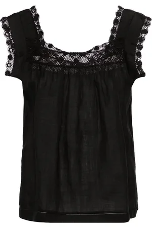 Doen Aphra bluse med hæklet kant