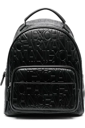 Armani Exchange Logopræget rygsæk i læder
